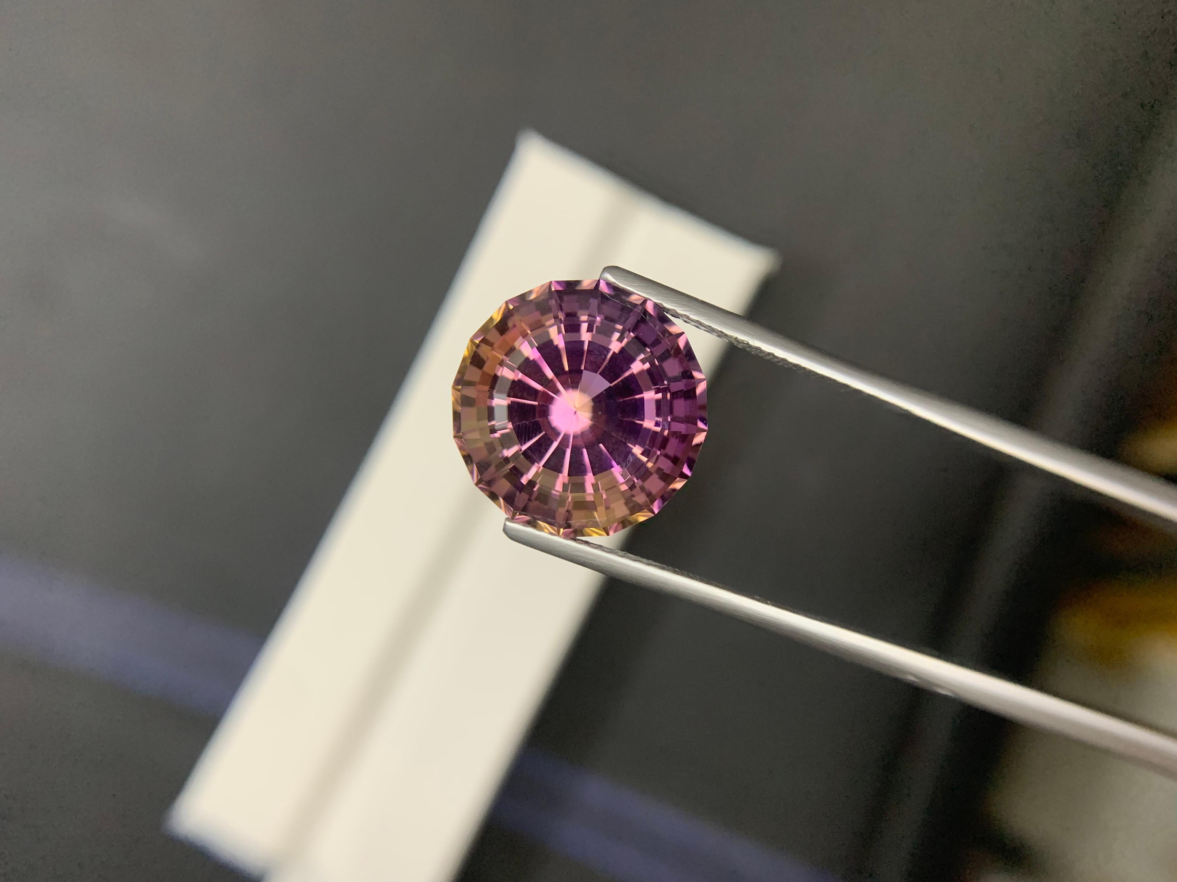 15,05 carati di ametrino naturale sciolto di forma rotonda in vendita 4