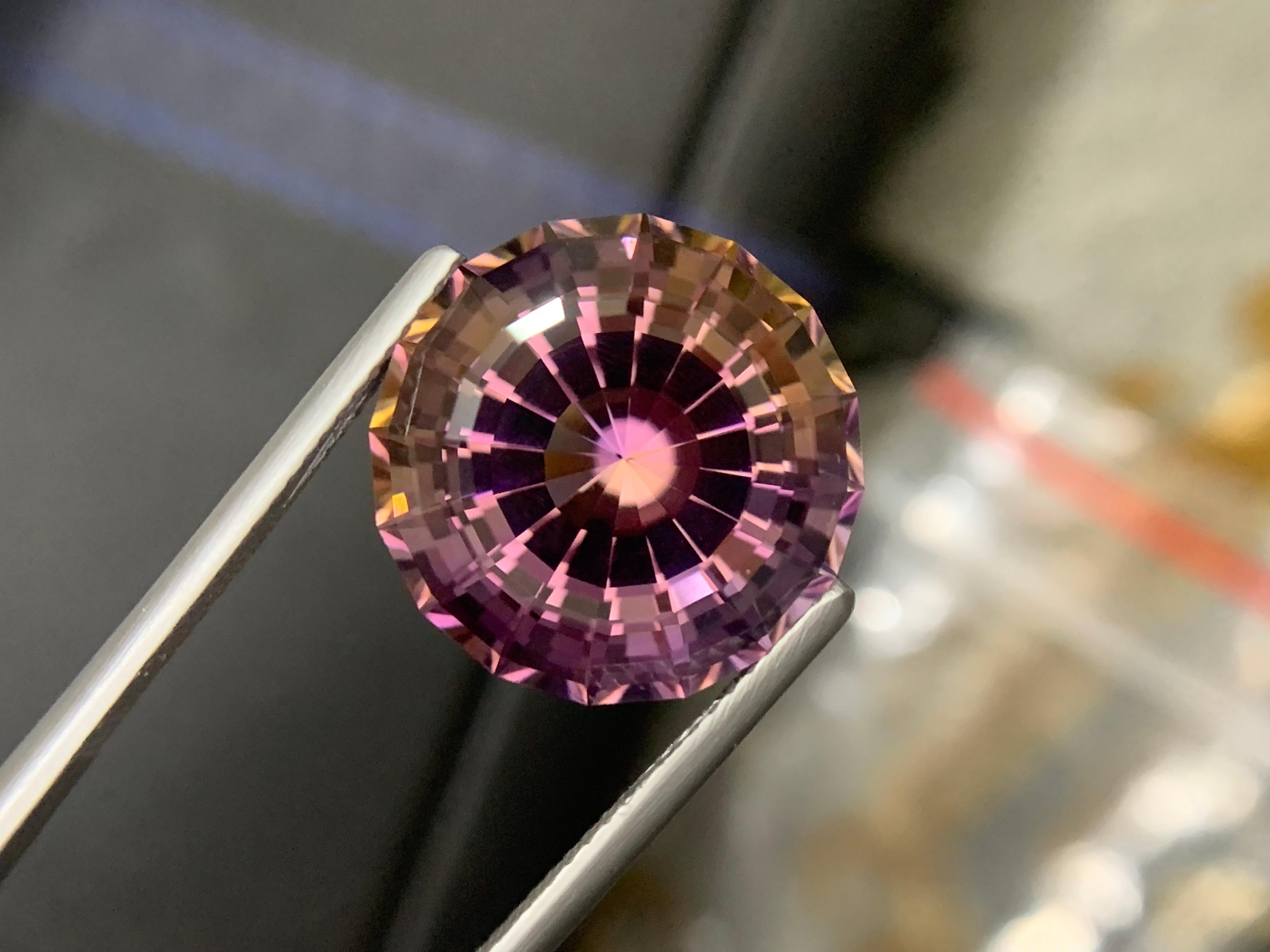 15,05 carati di ametrino naturale sciolto di forma rotonda in vendita 5