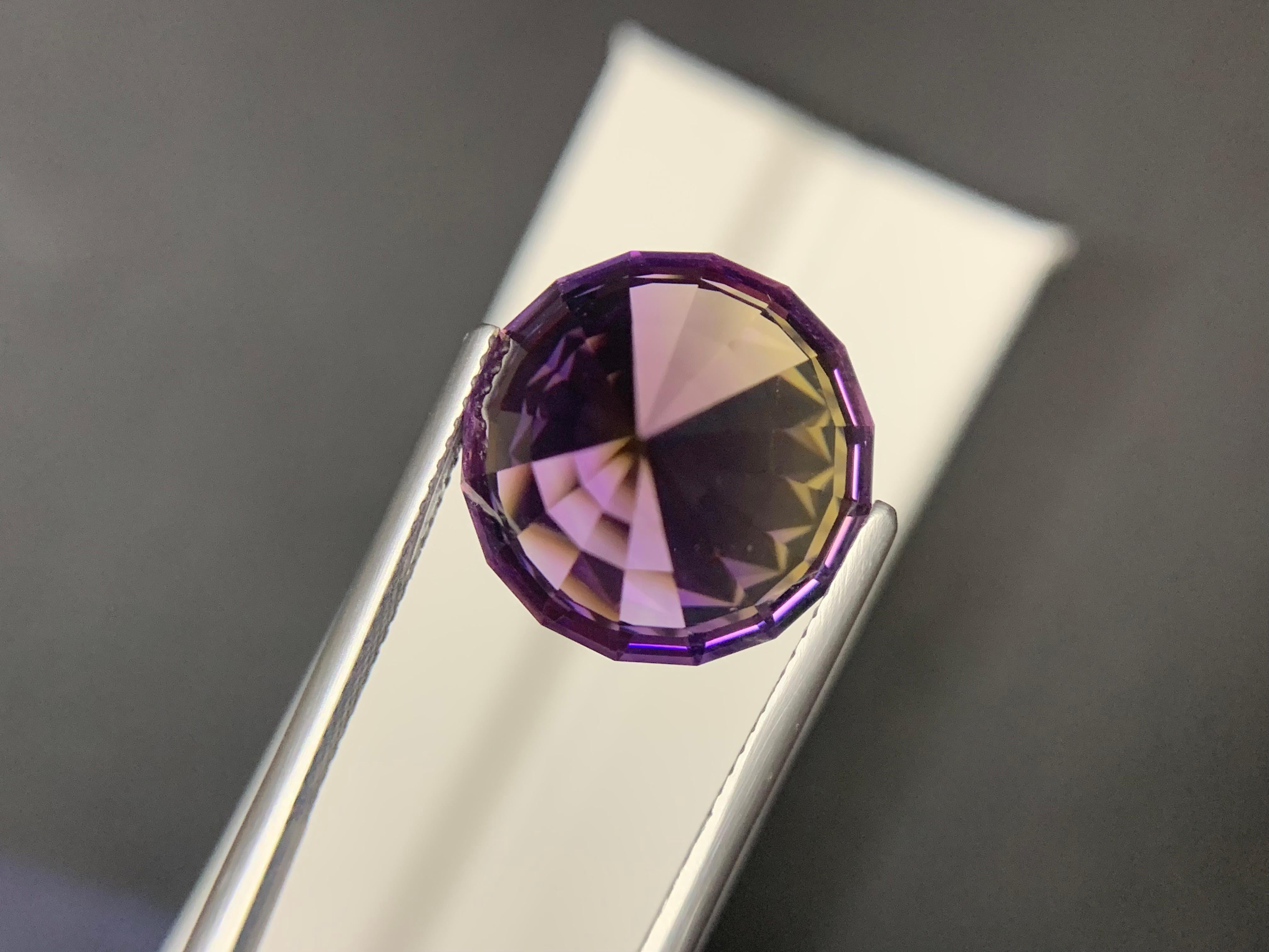 15,05 carati di ametrino naturale sciolto di forma rotonda in vendita 7