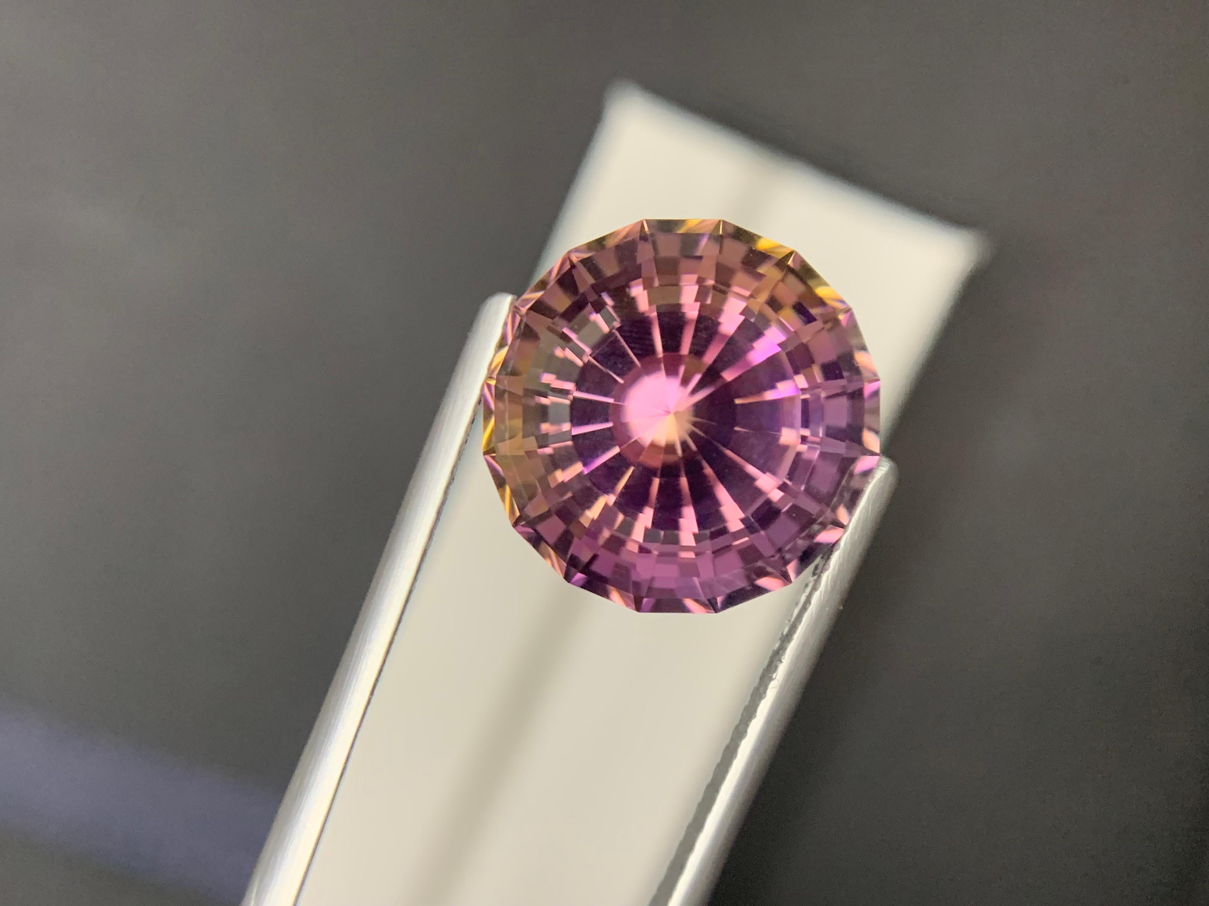 15,05 carati di ametrino naturale sciolto di forma rotonda in vendita 8