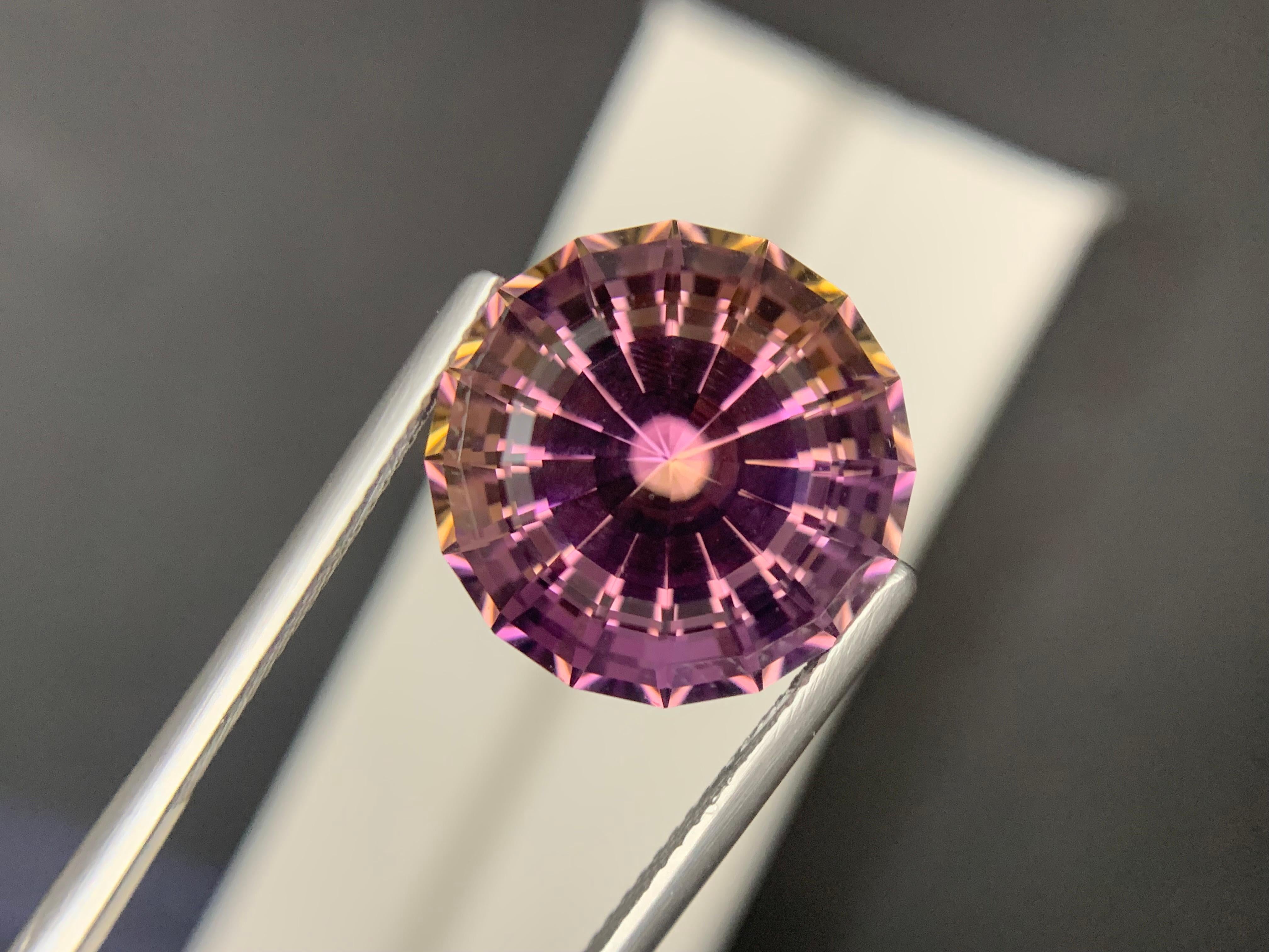 15,05 carati di ametrino naturale sciolto di forma rotonda in vendita 9