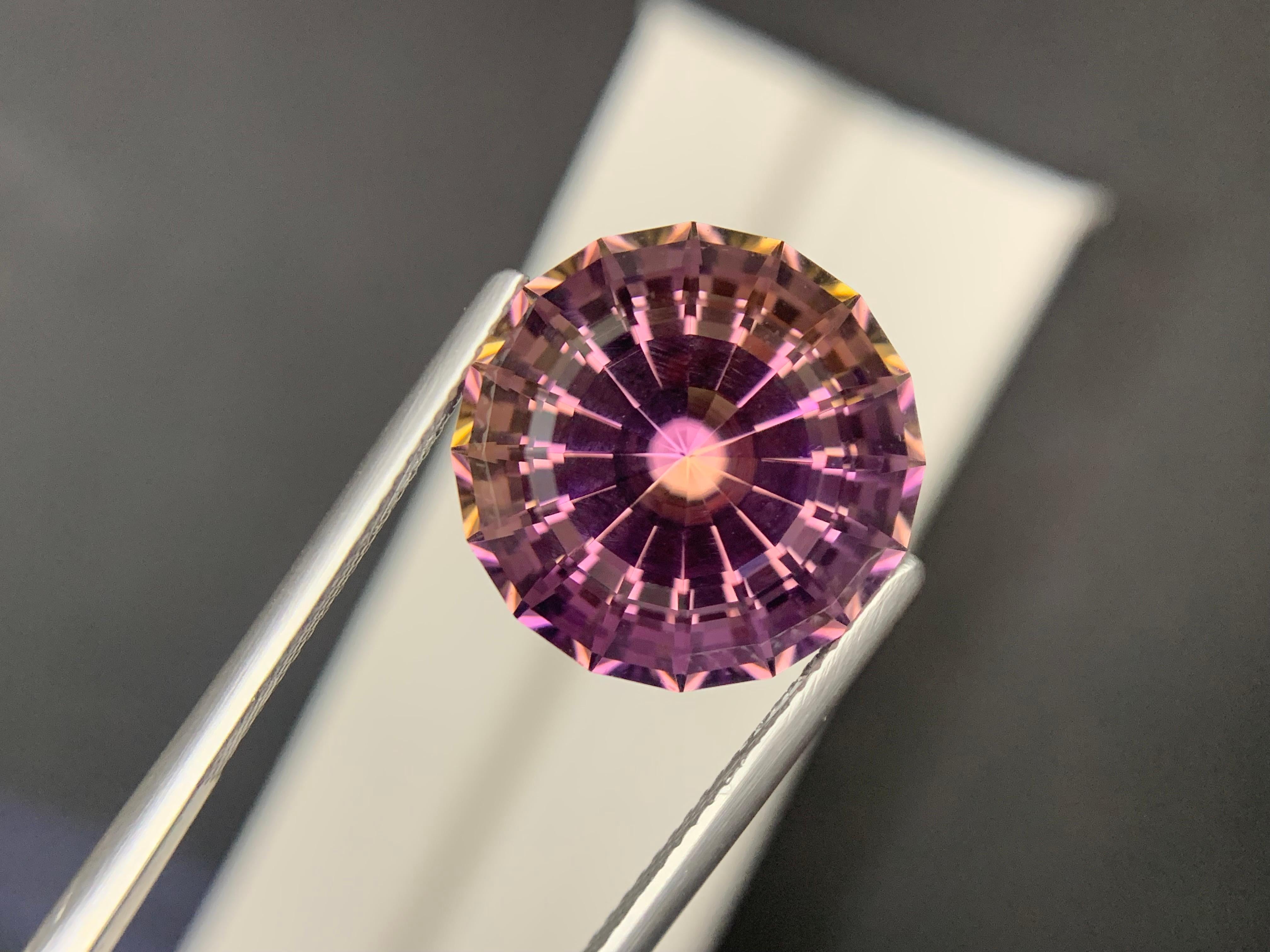 Arts and Crafts 15,05 carati di ametrino naturale sciolto di forma rotonda in vendita