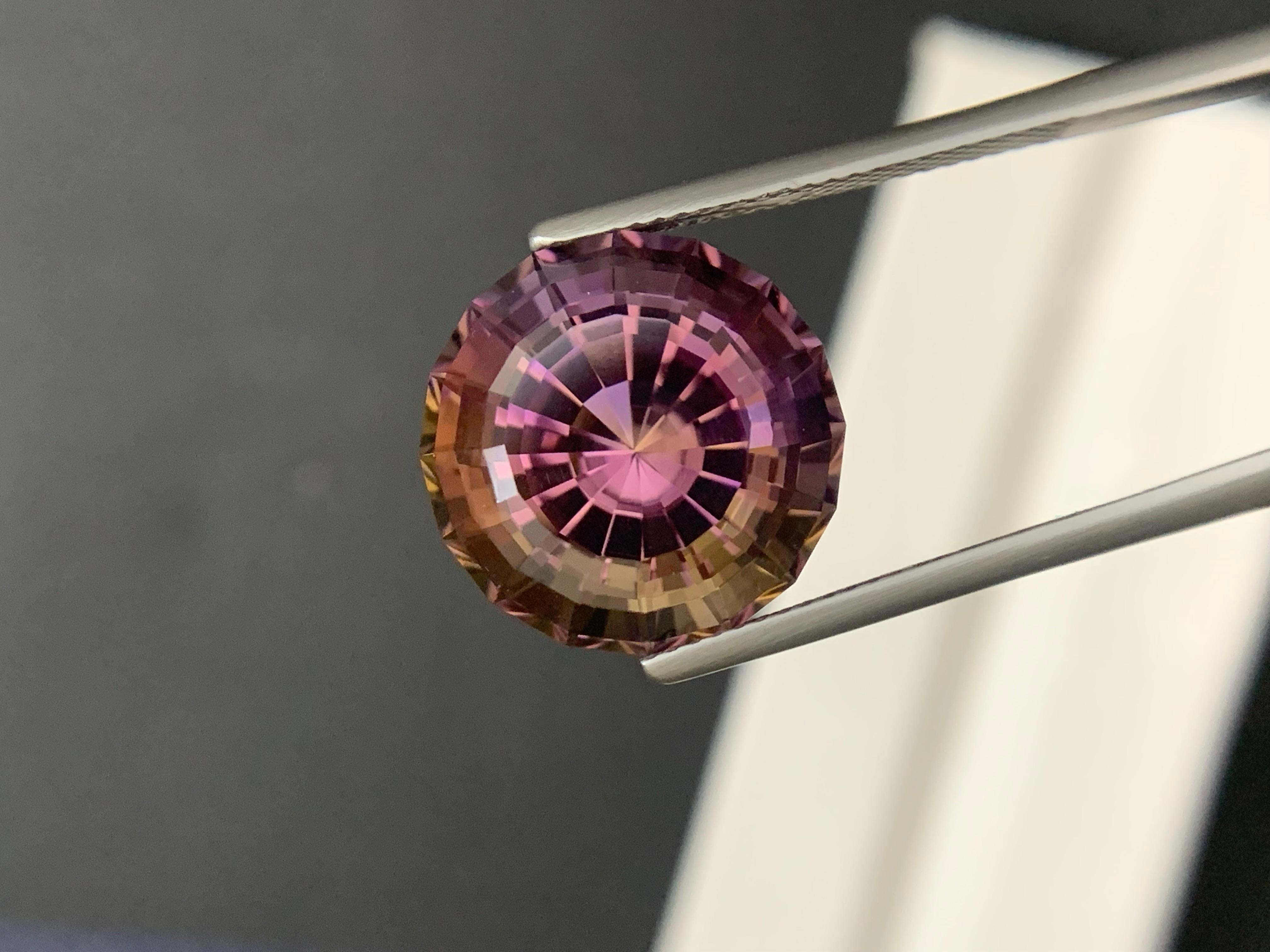 da uomo o donna 15,05 carati di ametrino naturale sciolto di forma rotonda in vendita