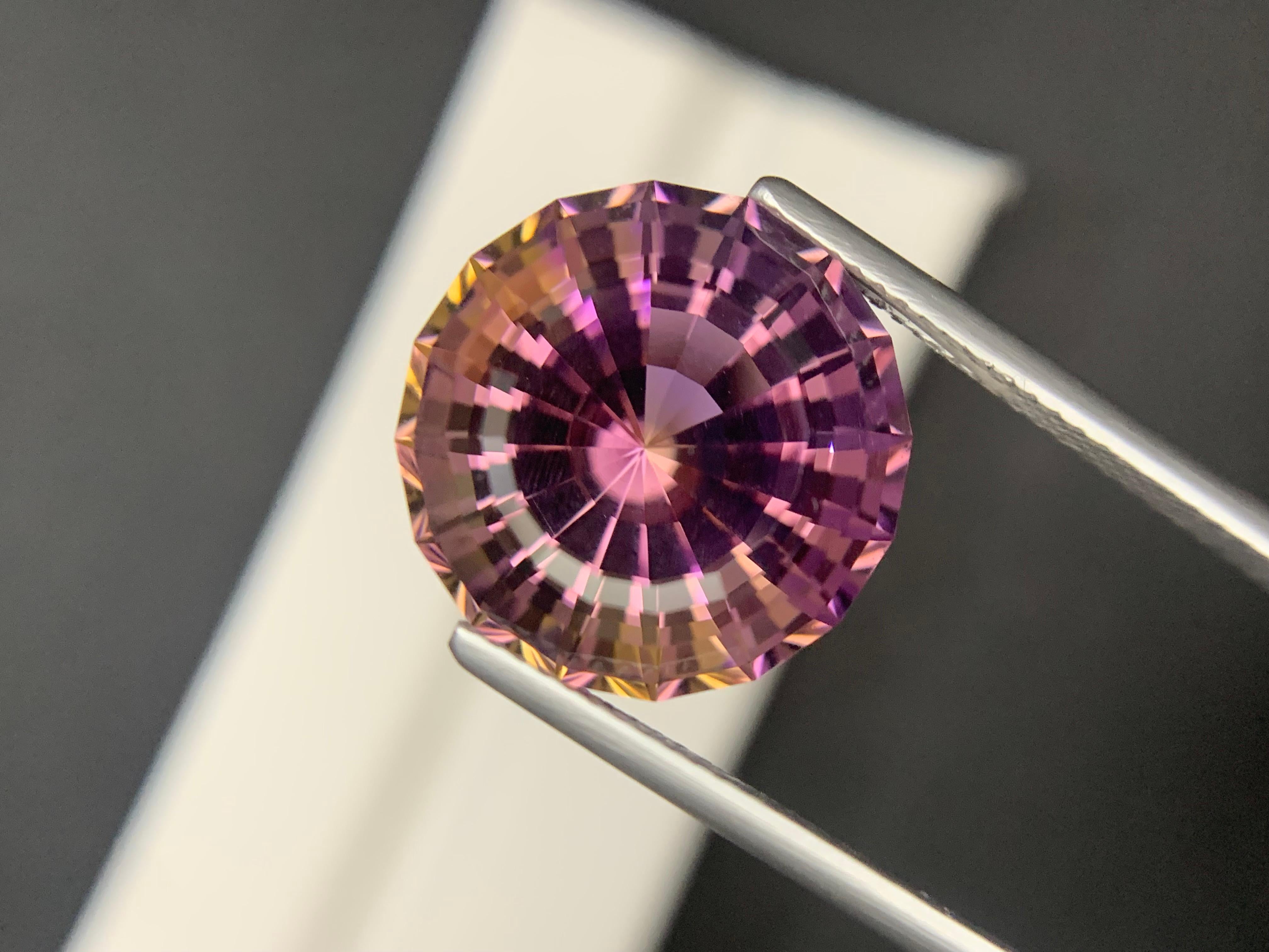 15,05 carati di ametrino naturale sciolto di forma rotonda in vendita 1