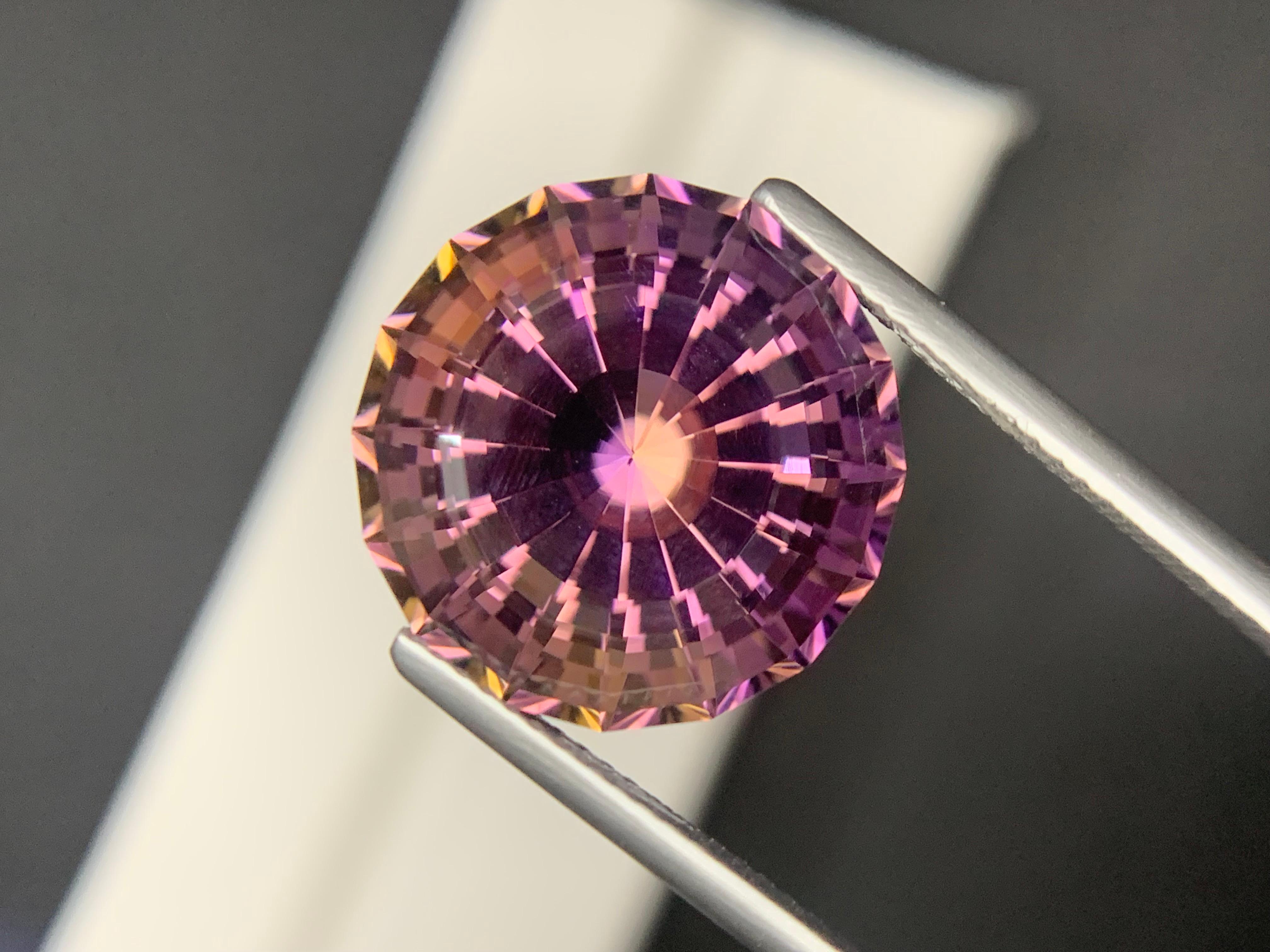 15,05 carati di ametrino naturale sciolto di forma rotonda in vendita 2