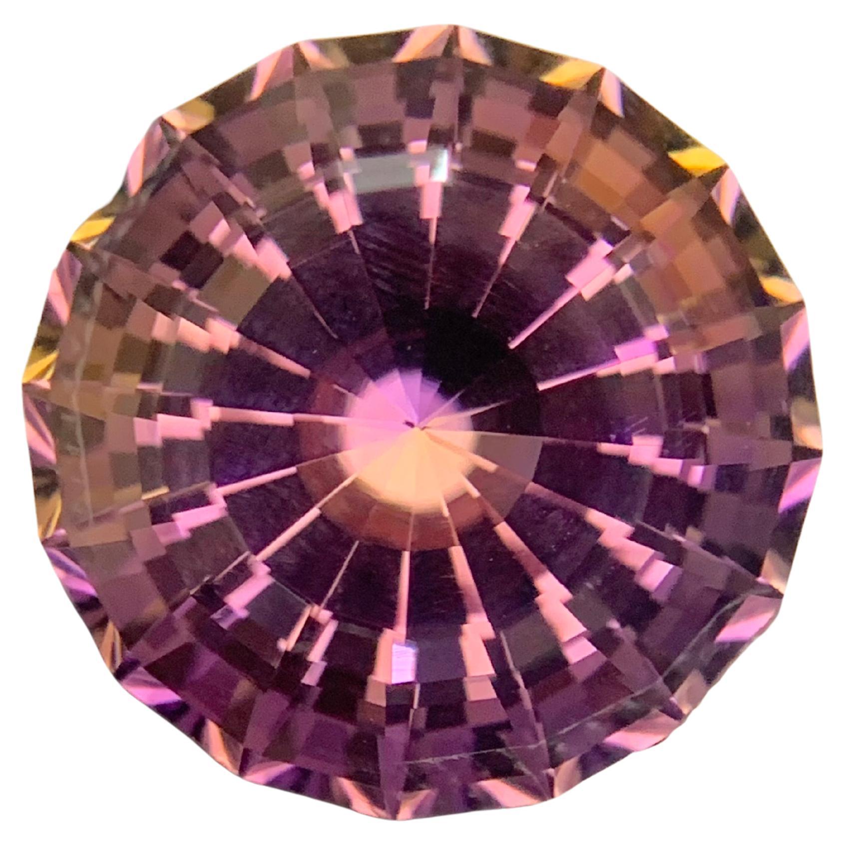 15,05 carati di ametrino naturale sciolto di forma rotonda in vendita