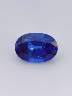 15.08Cts Natural SriLanka Sapphire No Heat Vivid Blue Royal Blue GRS Oval Shape