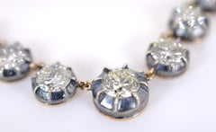 15.09 Carat Old Cut Diamond Victorian Revival Necklace