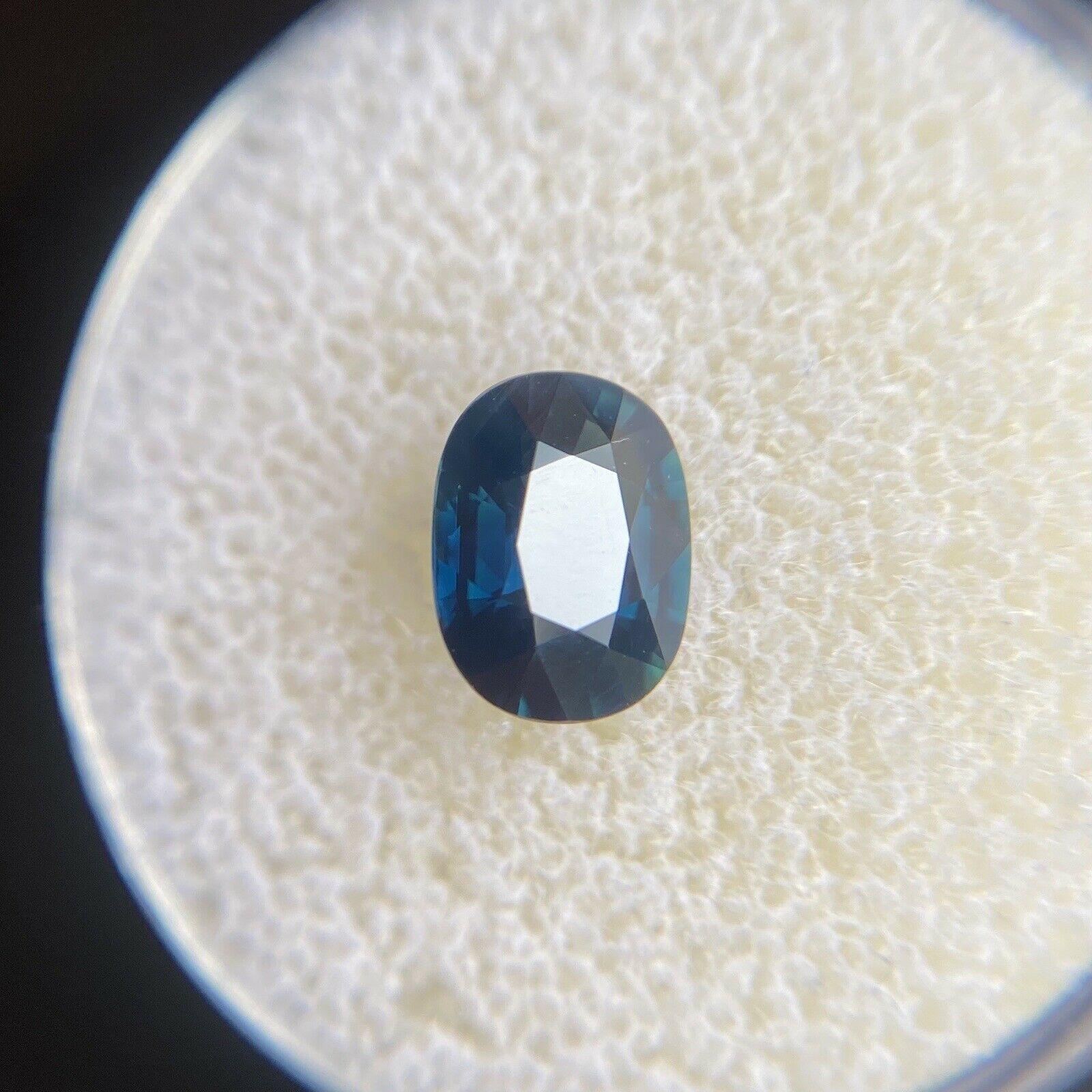 1.50ct Australian Deep Blue Sapphire Oval Cut Rare Loose Gem 7.7 x 5.8mm

Natural Deep Blue Australian Sapphire Gemstone. 
1.50 Carat with a beautiful and deep blue colour and very good clarity, a clean stone with only some small natural inclusions