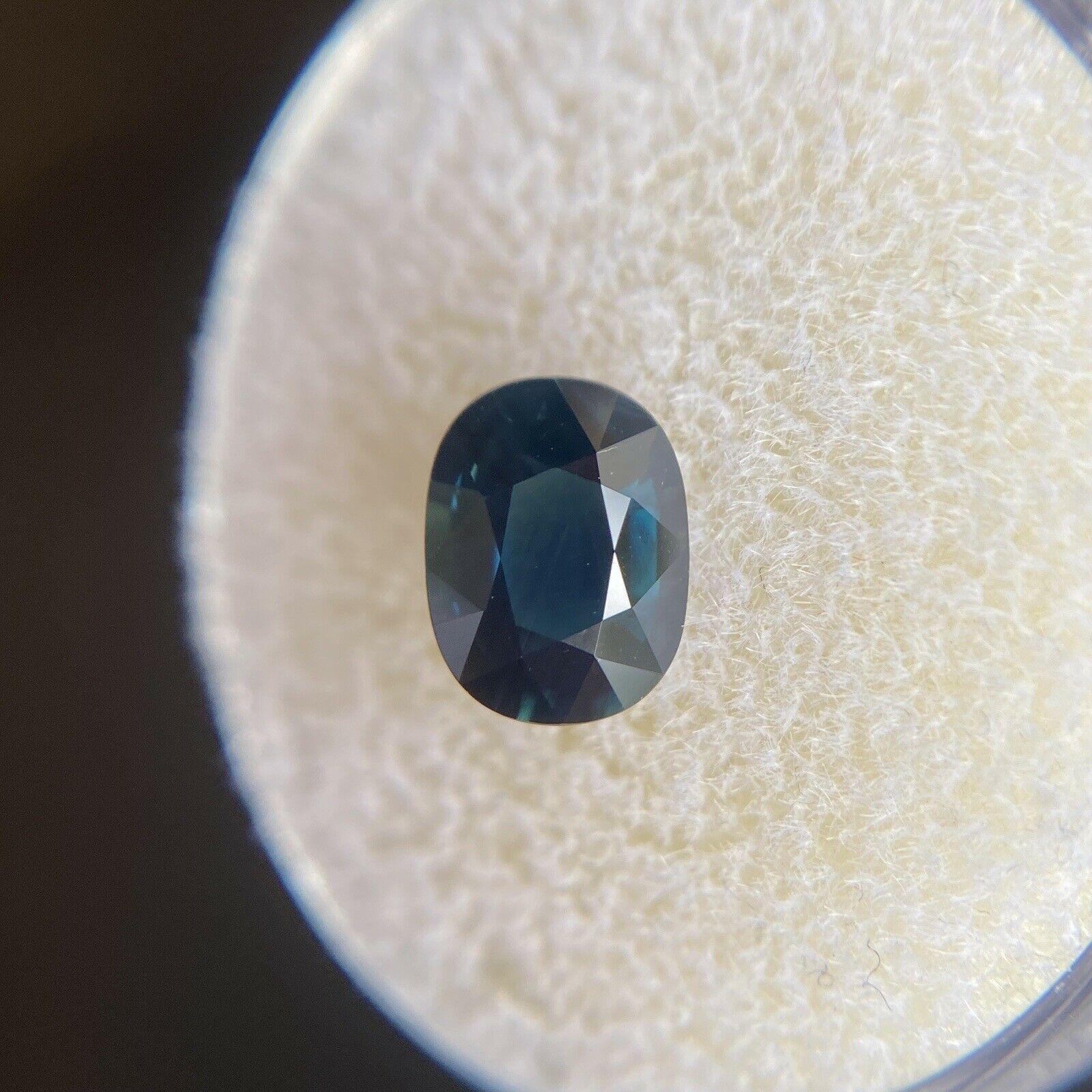 1,50 Karat australischer tiefblauer Saphir im Ovalschliff, seltener loser Edelstein im Zustand „Neu“ in Birmingham, GB
