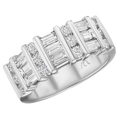 1.50ct Baguette & Round diamond Band in 18KT Gold