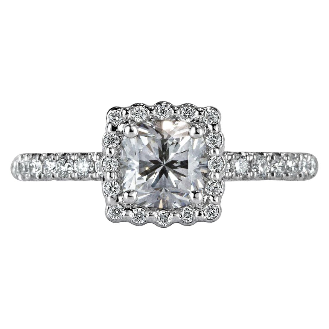 1.50ct Cushion Brilliant Diamond Engagement Ring For Sale