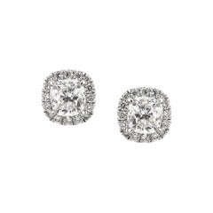 1.50ct Cushion Cut Diamond Stud Earrings