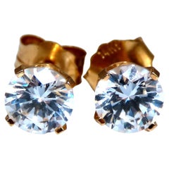 1.50 Carat Cz Stud Earrings 14 Karat