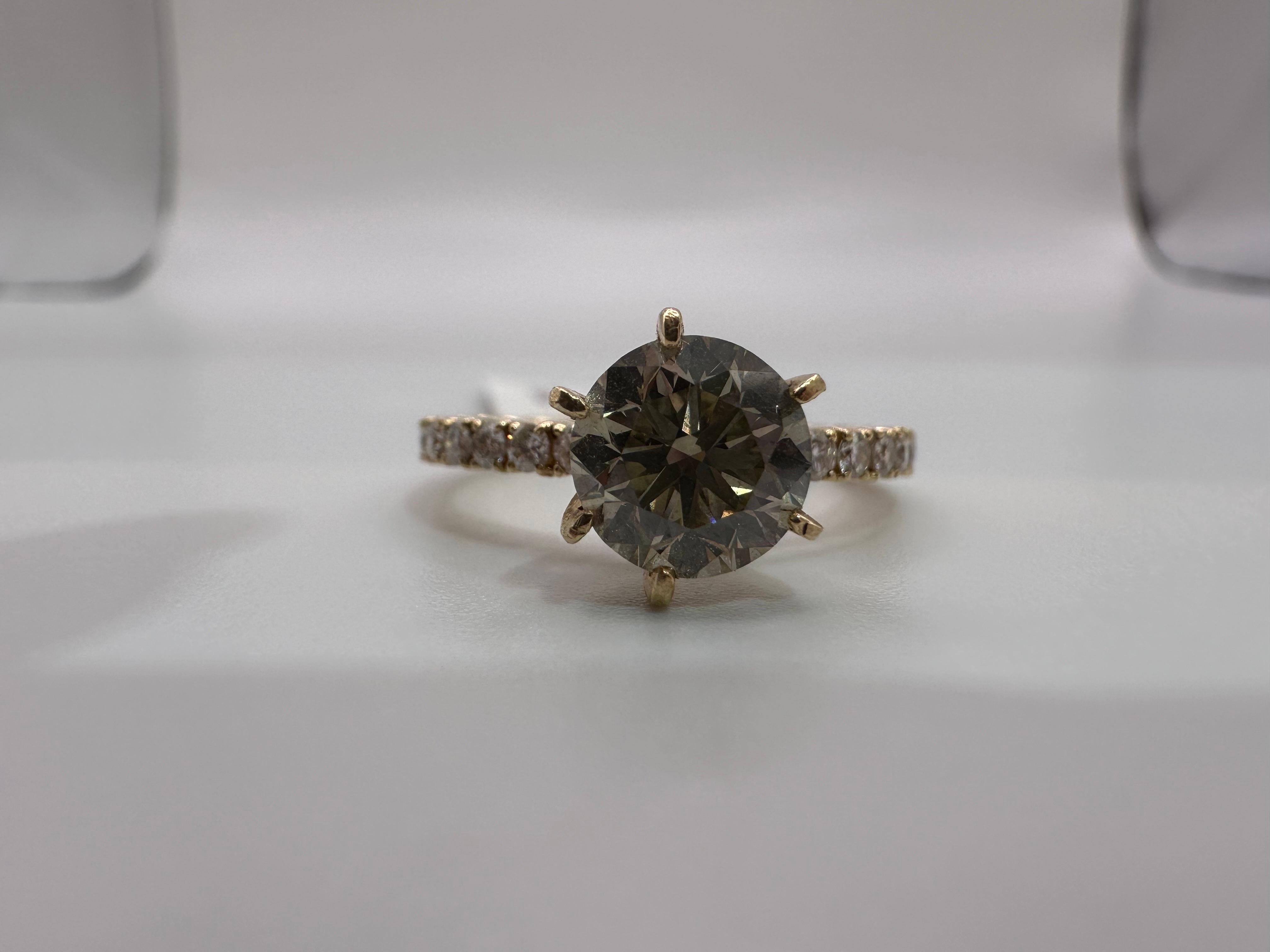 Bague de fiançailles en or jaune 18 carats avec diamant 1,50 carat Neuf - En vente à Boca Raton, FL