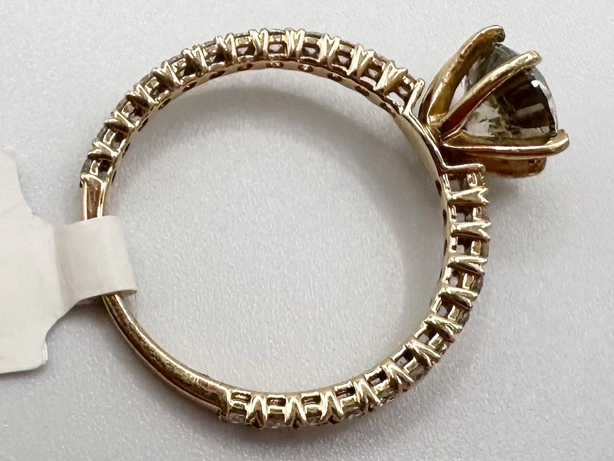 Bague de fiançailles en or jaune 18 carats avec diamant 1,50 carat Unisexe en vente
