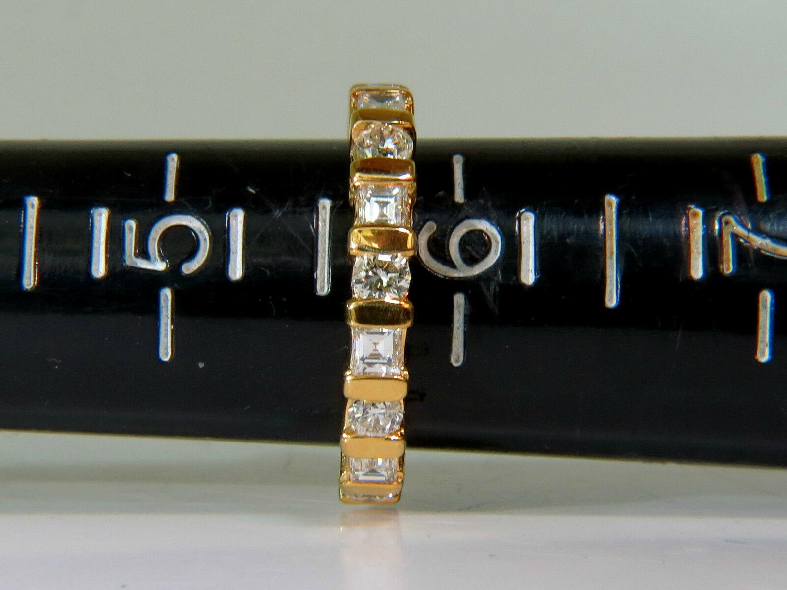 Baguette Cut 1.50ct Diamond Eternity Band Baguette Rounds 14kt For Sale