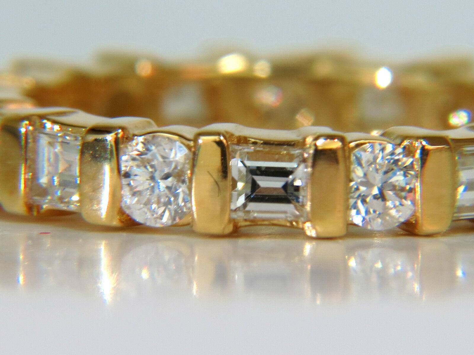 1.50ct Diamond Eternity Band Baguette Rounds 14kt For Sale 3