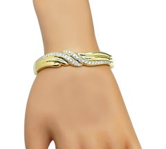 1.50ct Diamond Gold Bangle