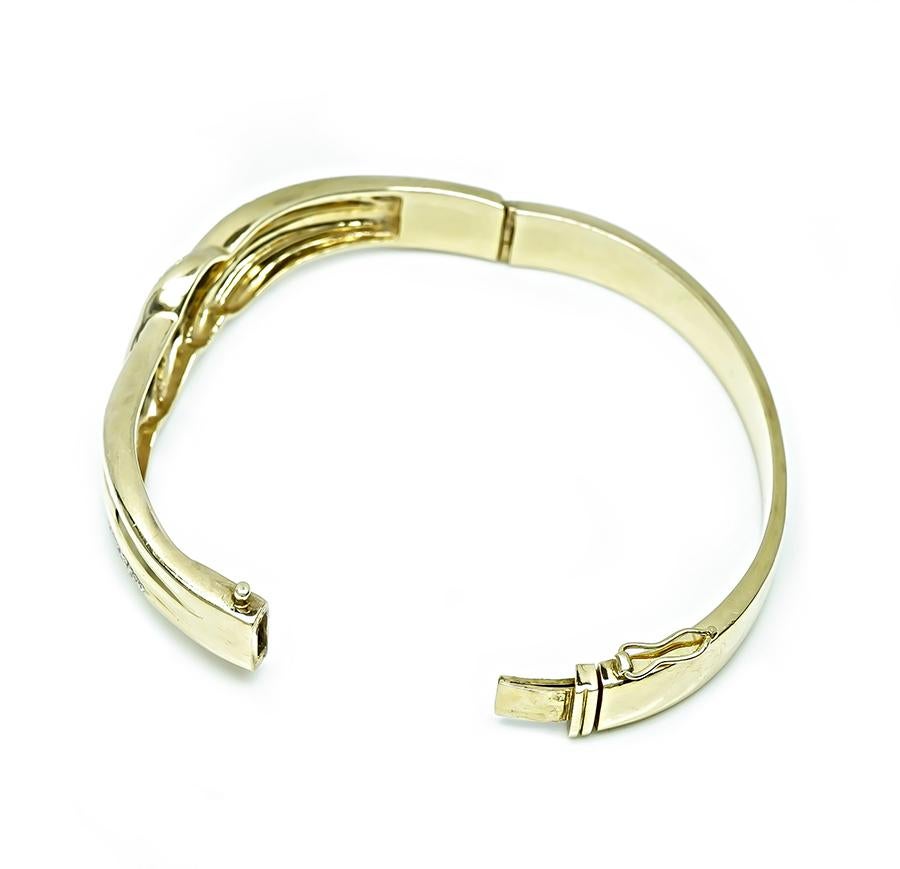 Bangle in oro con diamanti da 1,50 carati In condizioni buone in vendita a New York, NY