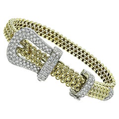 1,50ct Diamant Gold Gürtelschnalle Armband