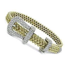 Bracelet boucle de ceinture en or à 1,50 ct de diamants