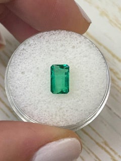 1,50 ct. verde smeraldo allungato Muzo tagliato gemma colombiana 8x5 autentica pietra di nascita di maggio
