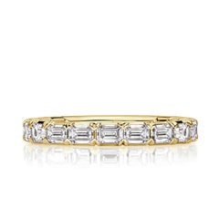 1.50ct Emerald Cut Diamond Wedding Band in 18k Yellow Gold