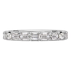 1.50ct Emerald Cut Diamond Wedding Band in Platinum