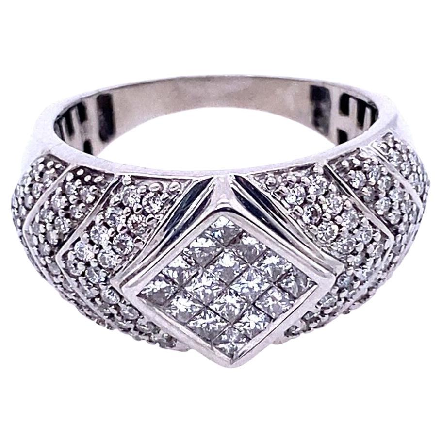 1.50ct Natural Diamond Dress Ring in 14ct White Gold For Sale