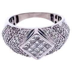 Anello con diamante naturale da 1,50 ct. in oro bianco 14 ct.