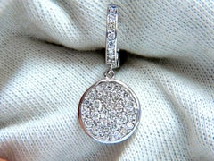 1.50 Carat Natural Diamonds Dangle Earrings 14 Karat Circle Dangles