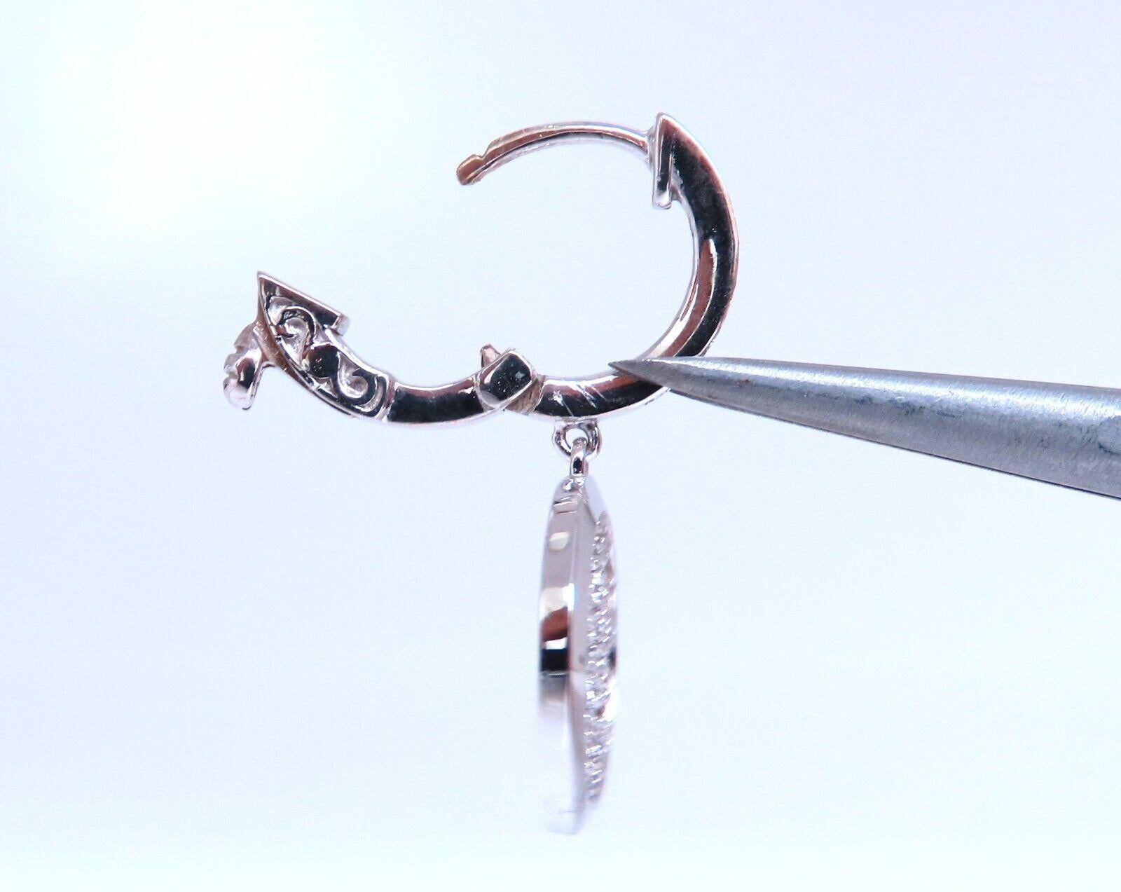 1,50 Karat natürliche Diamanten baumelnde Ohrringe 14kt Kreis baumelnde Ohrringe im Zustand „Neu“ im Angebot in New York, NY