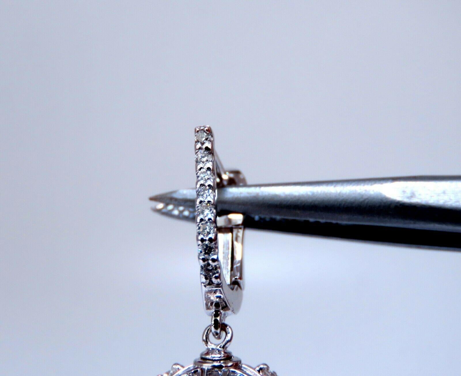 Umbrella cascading dangle diamonds earrings

1.50 carat natural round diamonds

G color vs2 clarity

14kt white gold 9 grams

Earring measure 2 inch long

11mm diameter canopy

Comfortable lever clip

$8,000 appraisal certificate to accompany