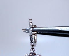 1.50ct Natural Diamonds Umbrella Cascading Drop Dangle Earrings 14kt**