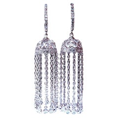 1.50ct Natural Diamonds Umbrella Cascading Drop Dangle Earrings 14kt**