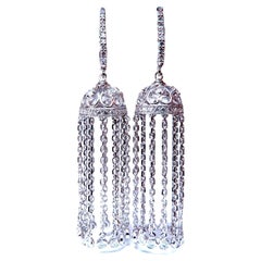 1.50ct Natural Diamonds Umbrella Cascading Drop Dangle Earrings 14kt