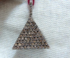 1.50ct natural fancy color diamonds convertible star / triangle pendant 14kt