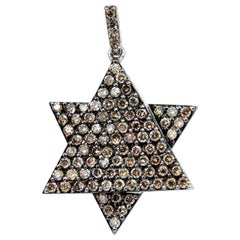 1.50ct natural fancy color diamonds convertible star / triangle pendant 14kt*