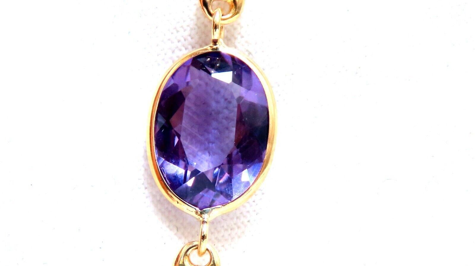 150 Carat Natural Purple Green Amethyst Necklace 14 Karat Gold In New Condition For Sale In New York, NY