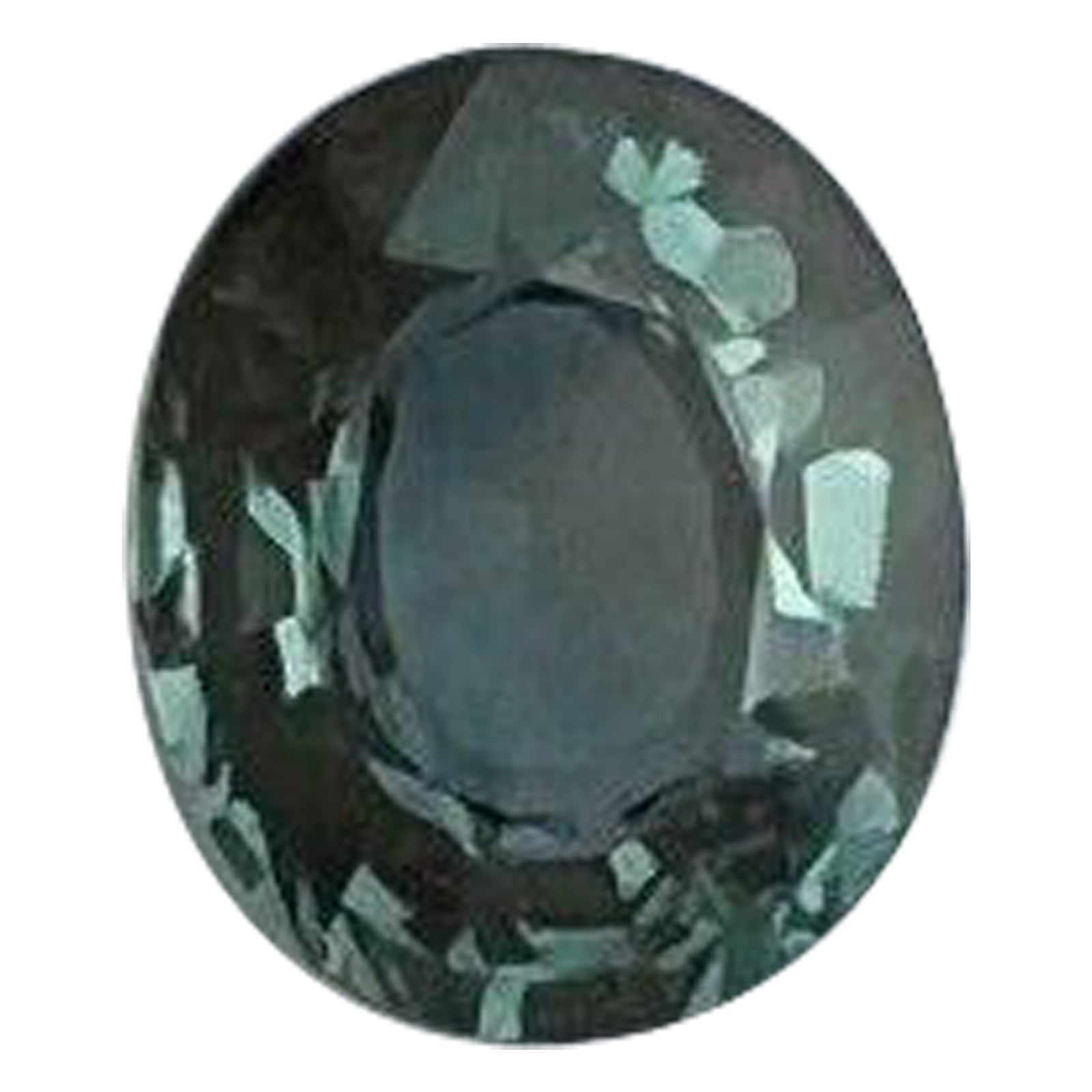 1,50ct Natürlicher Saphir Grün Blau Ungeheizt IGI Zertifiziert Oval Schliff Edelstein
