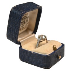 1.50 Carat Engagement Ring. Old European Cut Diamond Ring Platinum LSI1 Engraved