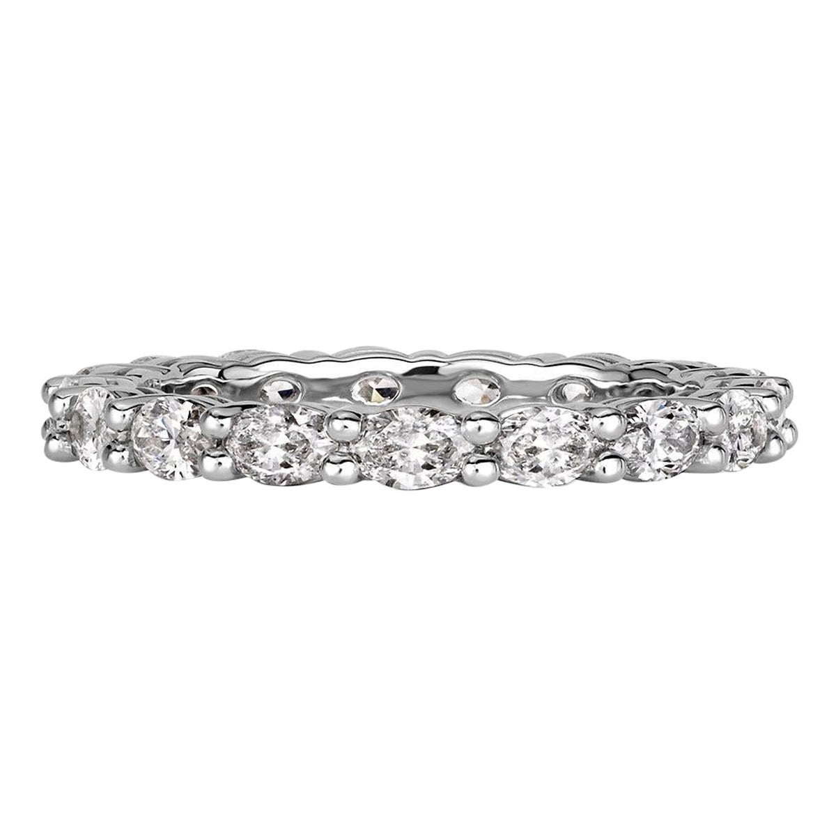 1.50ct Oval Cut Diamond Eternity Band in 18k White Gold
