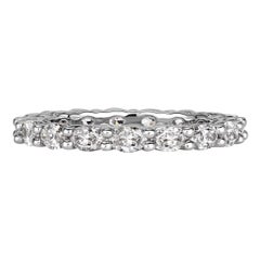 1.50ct Oval Cut Diamond Eternity Band in 18k White Gold