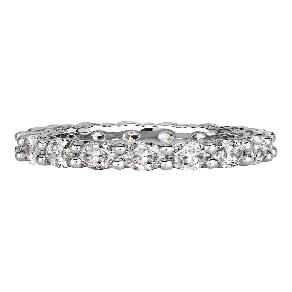 1.50ct Oval Cut Diamond Eternity Band in Platinum