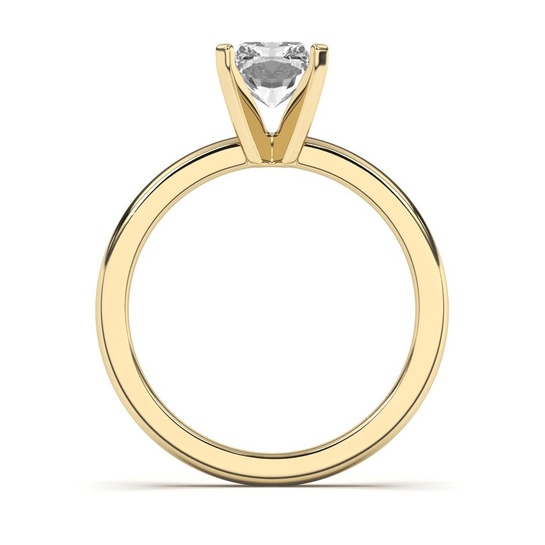 1.50CT Radiant Cut Solitaire GH Color SI Clarity Natural Diamond Wedding Ring For Sale 8