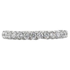 1.50ct Round Brilliant Cut Diamond Wedding Band in 18k White Gold