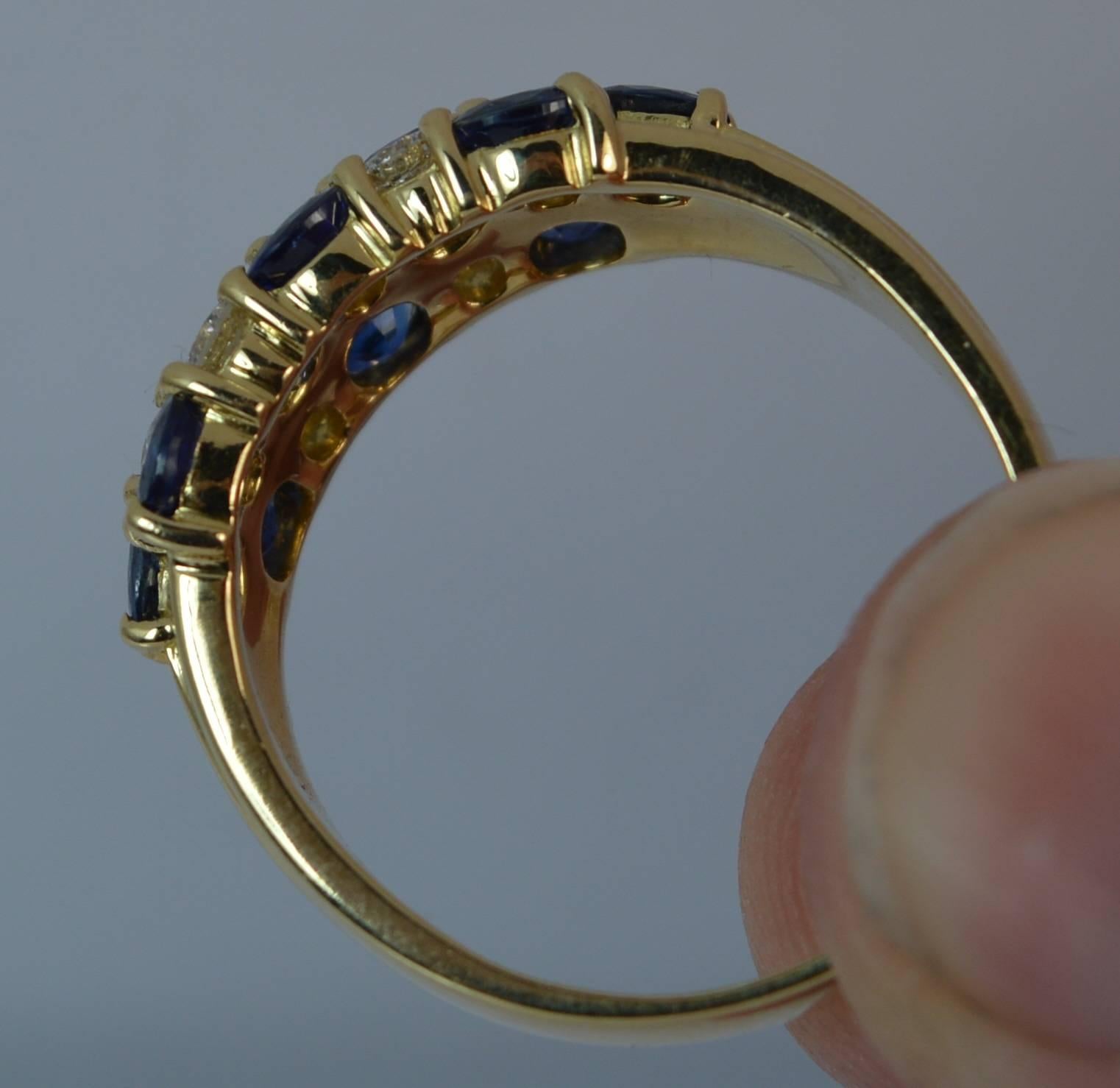 Women's Sapphire Diamond Gold Cluster Ring