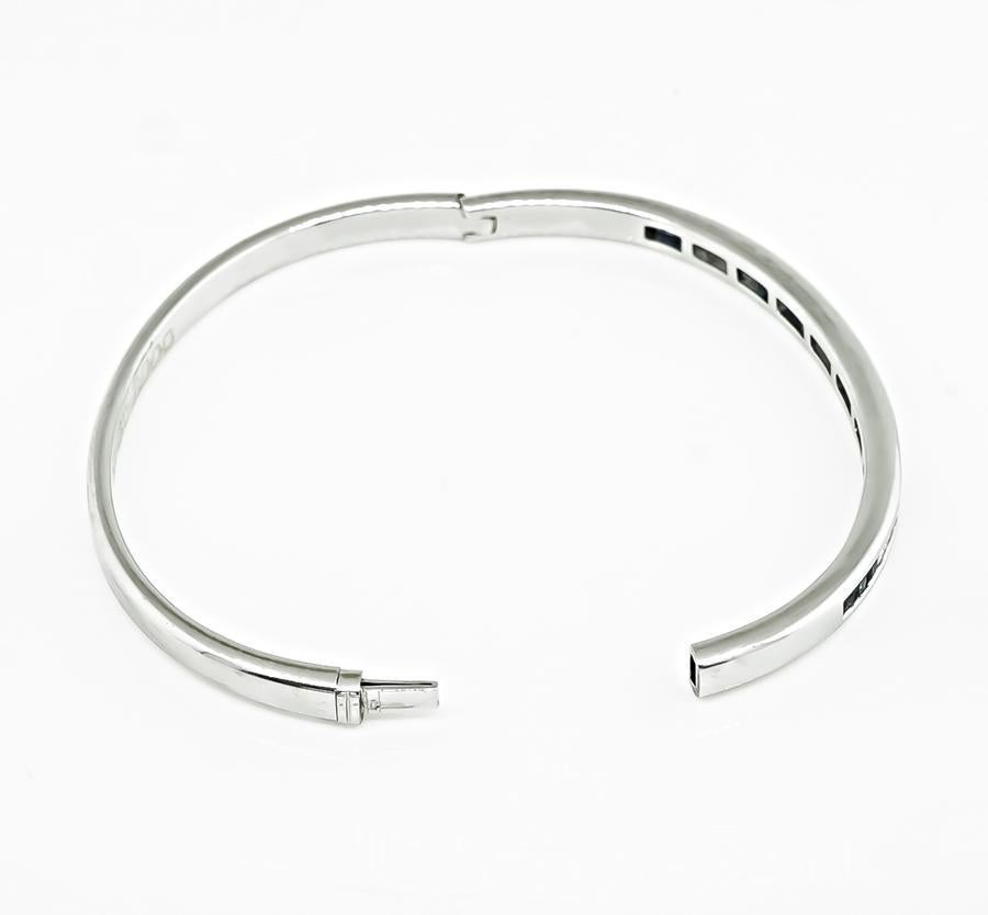1.50ct Sapphire 0.60ct Diamond Bangle In Good Condition For Sale In New York, NY