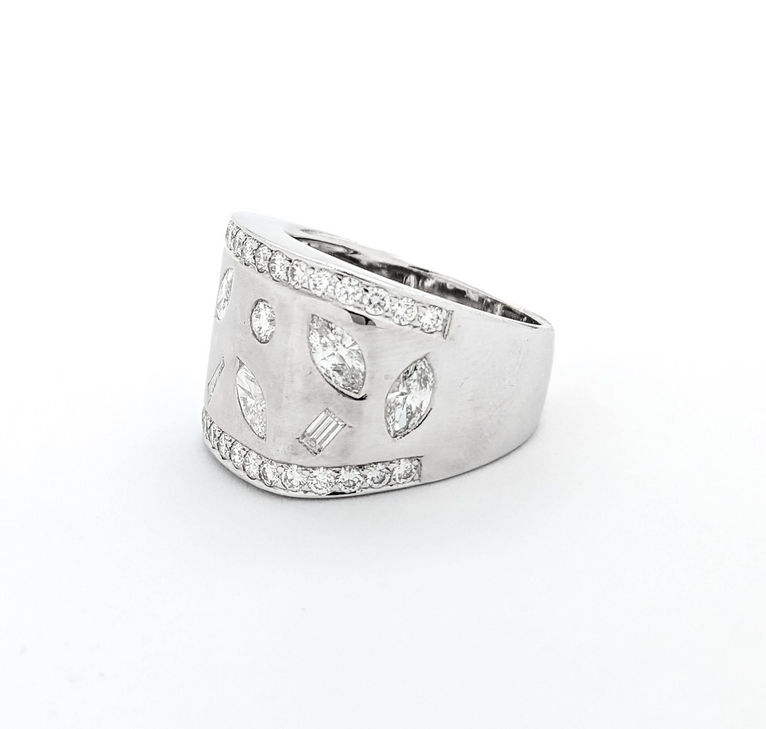 Women's 1.50ctw Diamond Ring In White Gold For Sale